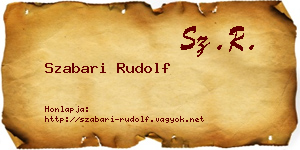 Szabari Rudolf névjegykártya